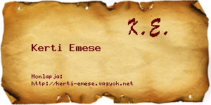 Kerti Emese névjegykártya